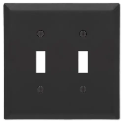 Wall Plate Century Matte Black 2 gang Stamped Steel Toggle Matte Wall Plate Century Matte Black 2 gang Stamped Steel Toggle Matte