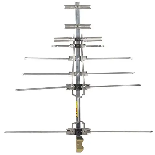 Local HD, Digital & Analog TV Metallic Outdoor Antenna Silver