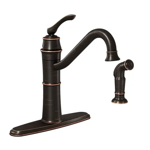 Wetherly Series Kitchen Faucet, 1.5 gpm, 1-Faucet Handle, Stainless Steel, Mediterranean Bronze Wetherly Series Kitchen Faucet, 1.5 gpm, 1-Faucet Handle, Stainless Steel, Mediterranean Bronze