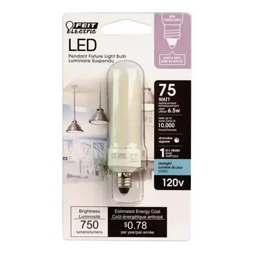 LED Bulb LED Specialty Tube E11 Daylight 75 Watt Equivalence Frosted LED Bulb LED Specialty Tube E11 Daylight 75 Watt Equivalence Frosted