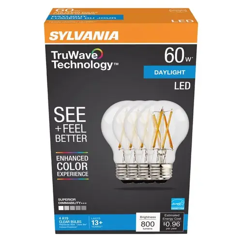 LED Bulb Natural A19 E26 (Medium) Daylight 60 W Clear LED Bulb Natural A19 E26 (Medium) Daylight 60 W Clear