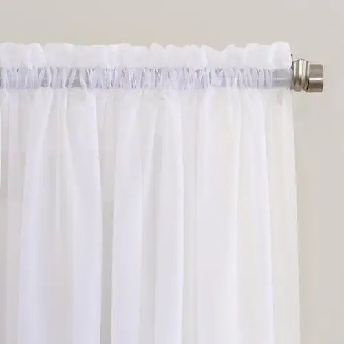 Curtain Reno White 102" W X 84" L White - pack of 2 Curtain Reno White 102" W X 84" L White - pack of 2