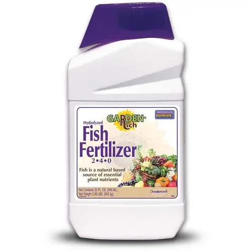 Garden Rich Fertilizer, 1 qt, Liquid, 2-4-0 N-P-K Ratio Brown
