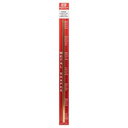 Brass Tube 3/32" W X 12" L Square Mill Pair