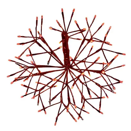 Hanging Decor Platinum LED Red 16" Shimmer Sphere Hanging Decor Platinum LED Red 16" Shimmer Sphere