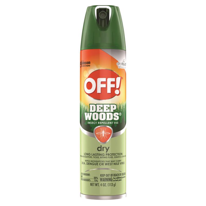 OFF! 71764 4 Oz Aerosol Deep Woods Dry Insect Repellent, Neutral