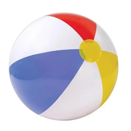 Beach Ball Multicolored Vinyl Inflatable Glossy Panel Multicolored Assorted
