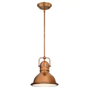 Westinghouse 63084A Mini Pendant Light, 120 V, 1-Lamp, LED Lamp, 800 Lumens Lumens, 3000 K Color Temp, Metal Fixture