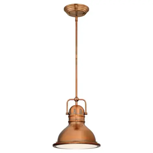 Mini Pendant Light, 120 V, 1-Lamp, LED Lamp, 800 Lumens Lumens, 3000 K Color Temp, Metal Fixture