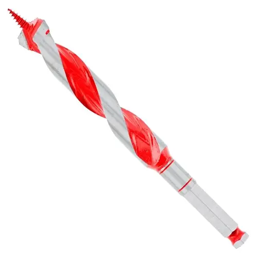 2-Step Auger Drill Bit, 7/8 in Dia, 7-1/2 in OAL, Deep Flute, 10 mm Dia Shank, Hex Shank 2-Step Auger Drill Bit, 7/8 in Dia, 7-1/2 in OAL, Deep Flute, 10 mm Dia Shank, Hex Shank