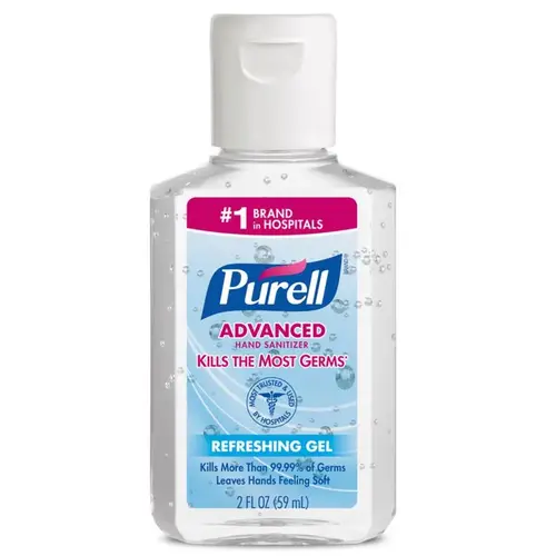 Advanced Hand Sanitizer Unscented Scent Gel 2 oz Clear