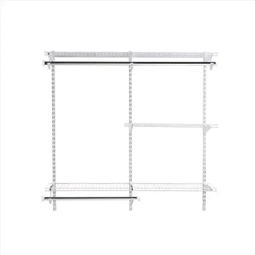 Closet Kit 49.2" H X 13.25" W X 2.6" L Steel White Closet Kit 49.2" H X 13.25" W X 2.6" L Steel White