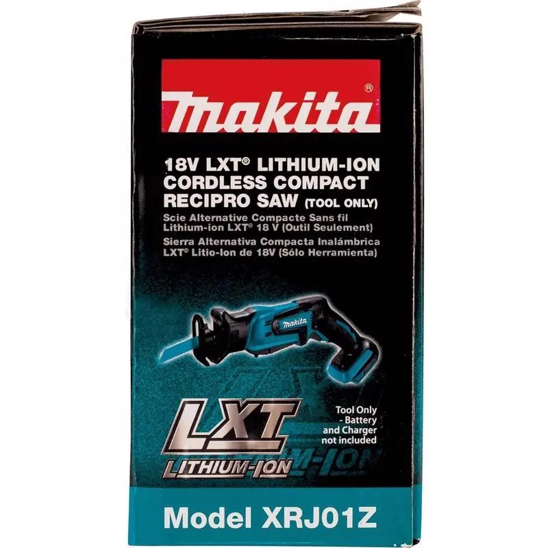Makita Compact Reciprocating Saw Tool Only 18 V 2 in Cutting Capacity 1/2 in L Stroke 0 to 3000 spm XRJ01Z