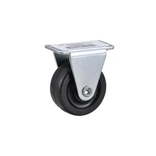 Caster 1-1/2" D Soft Rubber 40 lb Black/Silver Caster 1-1/2" D Soft Rubber 40 lb Black/Silver