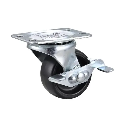 Caster 2" D Swivel Polyurethane 125 lb Black/Silver Caster 2" D Swivel Polyurethane 125 lb Black/Silver