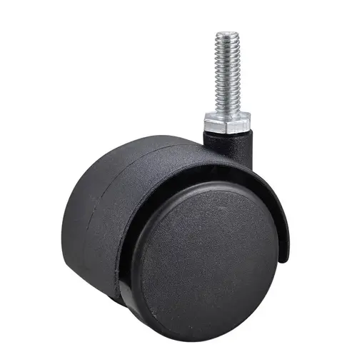 Twin Caster 2" D Swivel Plastic 75 lb Black/Silver Twin Caster 2" D Swivel Plastic 75 lb Black/Silver
