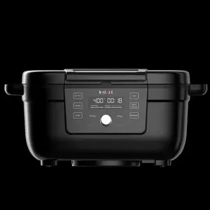 Instant 140-8001-01 Electric Grill Black Plastic/Stainless Steel Nonstick Surface 4 qt. cap. Black