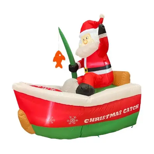 Inflatable 5 ft. Fishing Santa Inflatable 5 ft. Fishing Santa