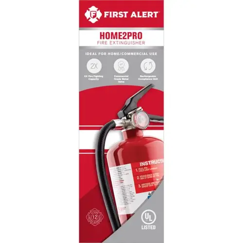 Rechargeable Fire Extinguisher, Red, 2A: 10-B:C Rechargeable Fire Extinguisher, Red, 2A: 10-B:C