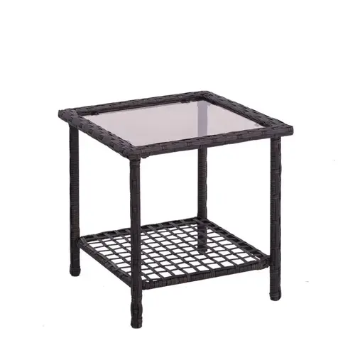 Side Table Greenwich Brown Square Glass Brown Side Table Greenwich Brown Square Glass Brown