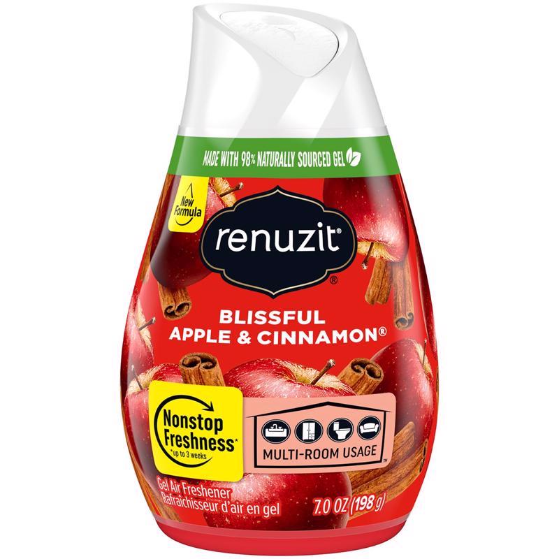 RENUZIT 43122 Whole House Air Freshener Blissful Apple Cinnamon Scent 7 oz Gel