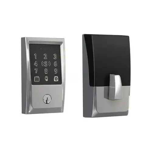 Century Encode Plus Smart Wifi Deadbolt with 12351 Latch and 10116 Strike Bright Chrome Finish Century Encode Plus Smart Wifi Deadbolt with 12351 Latch and 10116 Strike Bright Chrome Finish