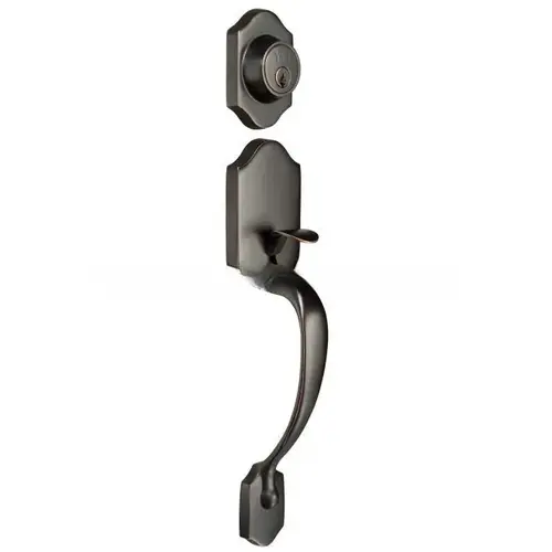 YE Edge Series Active Single Cylinder Myers Park Exterior Handleset with Kwikset Keyway US10BP Oil Rubbed Bronze Permanent Finish YE Edge Series Active Single Cylinder Myers Park Exterior Handleset with Kwikset Keyway US10BP Oil Rubbed Bronze Permanent Finish