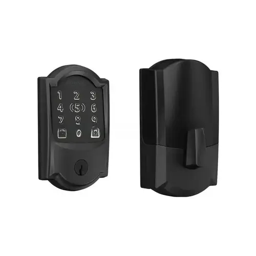 Camelot Encode Plus Smart Wifi Deadbolt with 12351 Latch and 10116 Strike Matte Black Finish