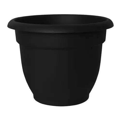 Ariana Planter, 17-3/4 in W, Plastic, Black Ariana Planter, 17-3/4 in W, Plastic, Black