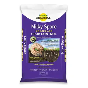 St. Gabriel Organics 80015-4 Milky Spore Grub Control Spreader Mix, 15 Lbs., Covers 5,250 Sq. Ft.