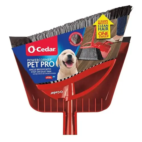 BROOM PET W/ STEP ON DUST PAN