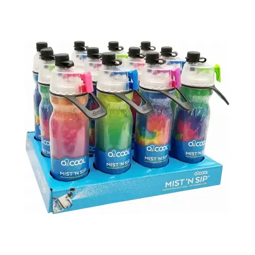 Insulated 20 oz. Water Bottle Mist 'N Sip Artic Squeeze Assorted - pack of 12