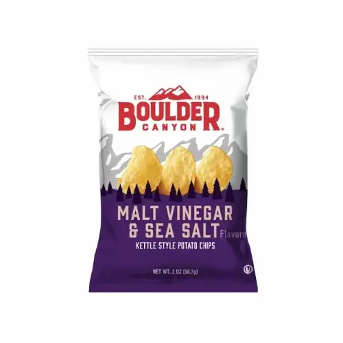 Kettle Cooked Potato Chips Malt Vinegar and Sea Salt 2 oz Pegged Kettle Cooked Potato Chips Malt Vinegar and Sea Salt 2 oz Pegged