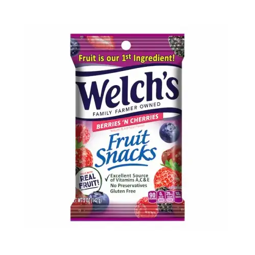 PIM05092 Fruit Snack, Blackberry, Blueberry, Cherry, Dark Cherry, Raspberry, Strawberry Flavor, 5 oz Bag PIM05092 Fruit Snack, Blackberry, Blueberry, Cherry, Dark Cherry, Raspberry, Strawberry Flavor, 5 oz Bag