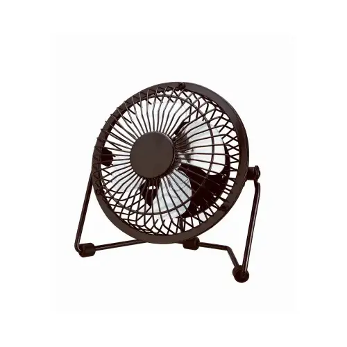 High Velocity Personal Fan, Plug or USB Powered, 4 In.