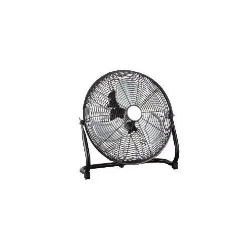 High Velocity Floor Fan, Black Heavy-Duty Metal, 12 In.