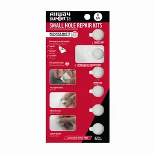 Allway SNP-6 Snap N Patch Dry Wall Hole Repair Kit, Up to 30 Holes