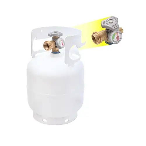 5 Lb. LP Tank Cylinder, OPD Valve & Gas Gauge, Steel