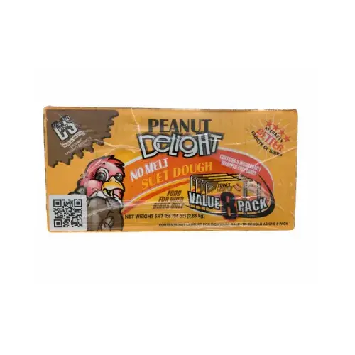 No-Melt Suet Dough Cake, Peanut Delight, 11 oz - pack of 8