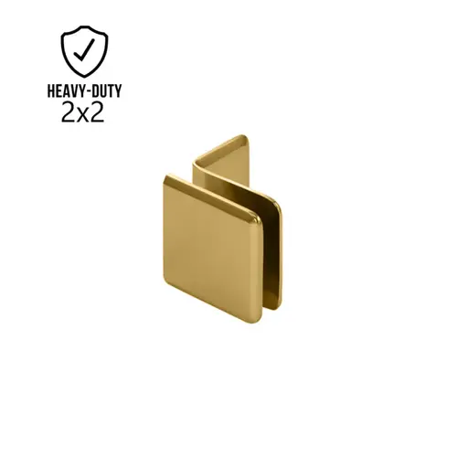 2x2 Wall Mount Beveled Edges Glass Clamp W/Leg-Brushed Gold 2x2 Wall Mount Beveled Edges Glass Clamp W/Leg-Brushed Gold