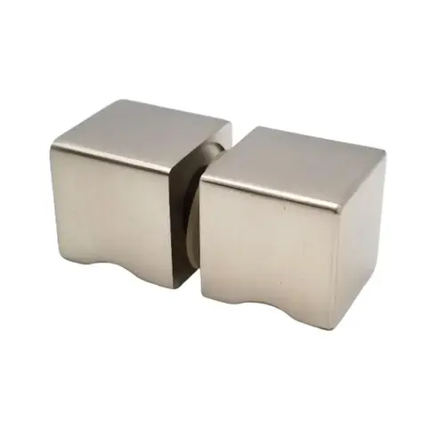 Modern Square Style Back to Back Shower Door Knob-Brushed Nickel Modern Square Style Back to Back Shower Door Knob-Brushed Nickel