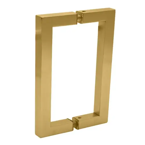 12" Square Back to Back Pull Handle Brushed Gold