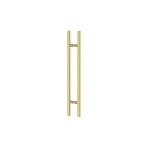 Commercial Ladder Pull 24" Overall 12" Center to Center Brushed Gold Commercial Ladder Pull 24" Overall 12" Center to Center Brushed Gold