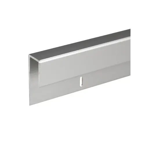 Brushed Nickel Aluminum J-Channel for 1/4" Mirror 24" Length Brushed Nickel Aluminum J-Channel for 1/4" Mirror 24" Length
