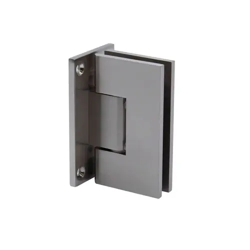 Heavy Duty Wall to Glass Full Back Plate Hinge-Titanium Chrome Heavy Duty Wall to Glass Full Back Plate Hinge-Titanium Chrome