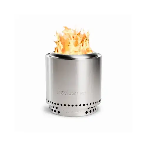 Ranger Wood Burning Fire Pit, 15 in OAW, 15 in OAD, 16-1/4 in OAH, Round Silver