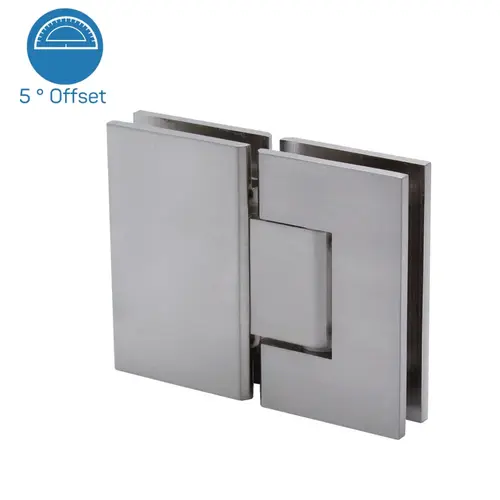 180 degree Glass to Glass 5 degree Hinge Brushed Nickel 180 degree Glass to Glass 5 degree Hinge Brushed Nickel