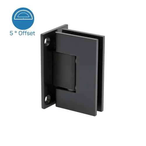 5 Degree Wall to Glass Full Back Plate Hinge Matte Black 5 Degree Wall to Glass Full Back Plate Hinge Matte Black
