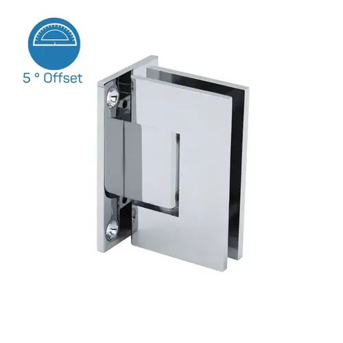 5 Degree Wall to Glass Full Back Plate Hinge Chrome 5 Degree Wall to Glass Full Back Plate Hinge Chrome