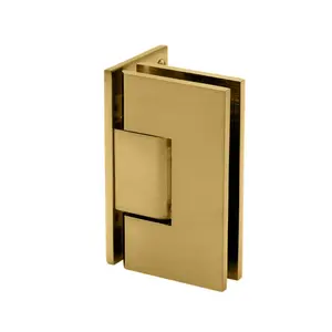 SGS IMP-110-OS-BRG Wall to Glass Offset Back Plate Hinge Brushed Gold